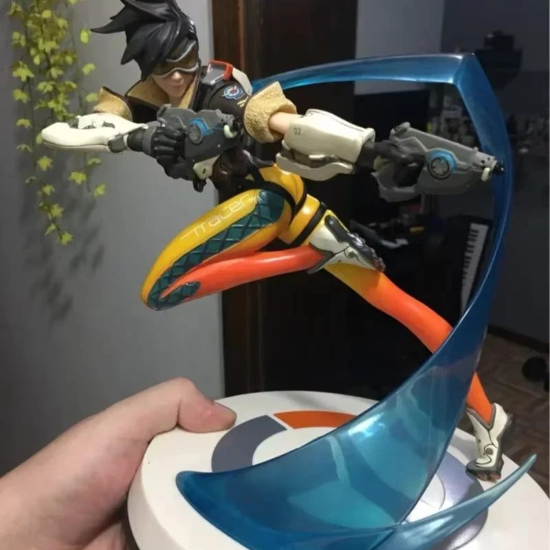 28 см горячая игра OW Over watch фигурка Tracer с подсветкой обновленная версия настольная
