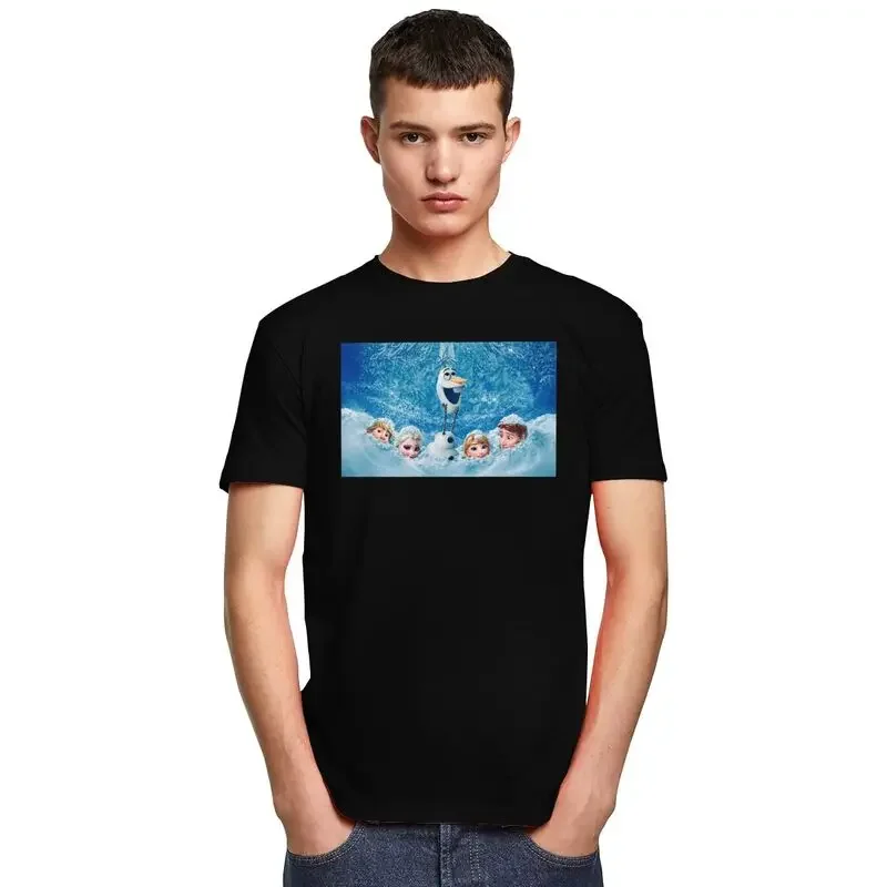 Футболка мужская хлопковая с принтом Холодное сердце Олафа