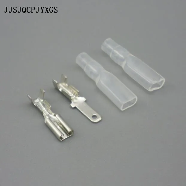 

JJSJQCPJYXGS 500sets 2.8mm Uninsulated Spade Crimp Connector Terminal Block Female Spade +Male Spade Connector+ Case