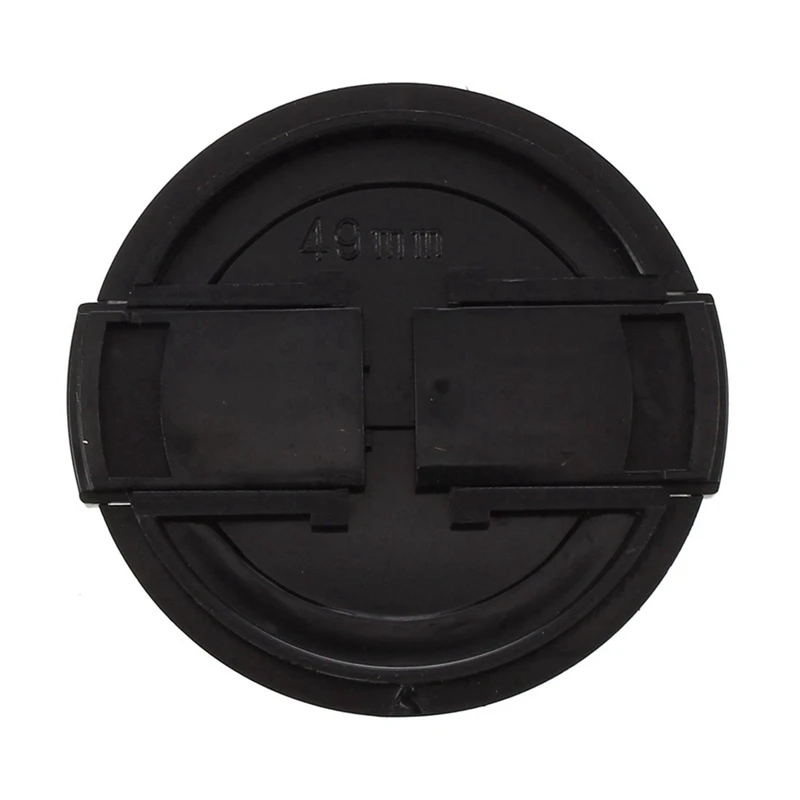 

5X пластиковый боковой зажим для камеры на передней крышке объектива Защитная крышка Черный 49 мм