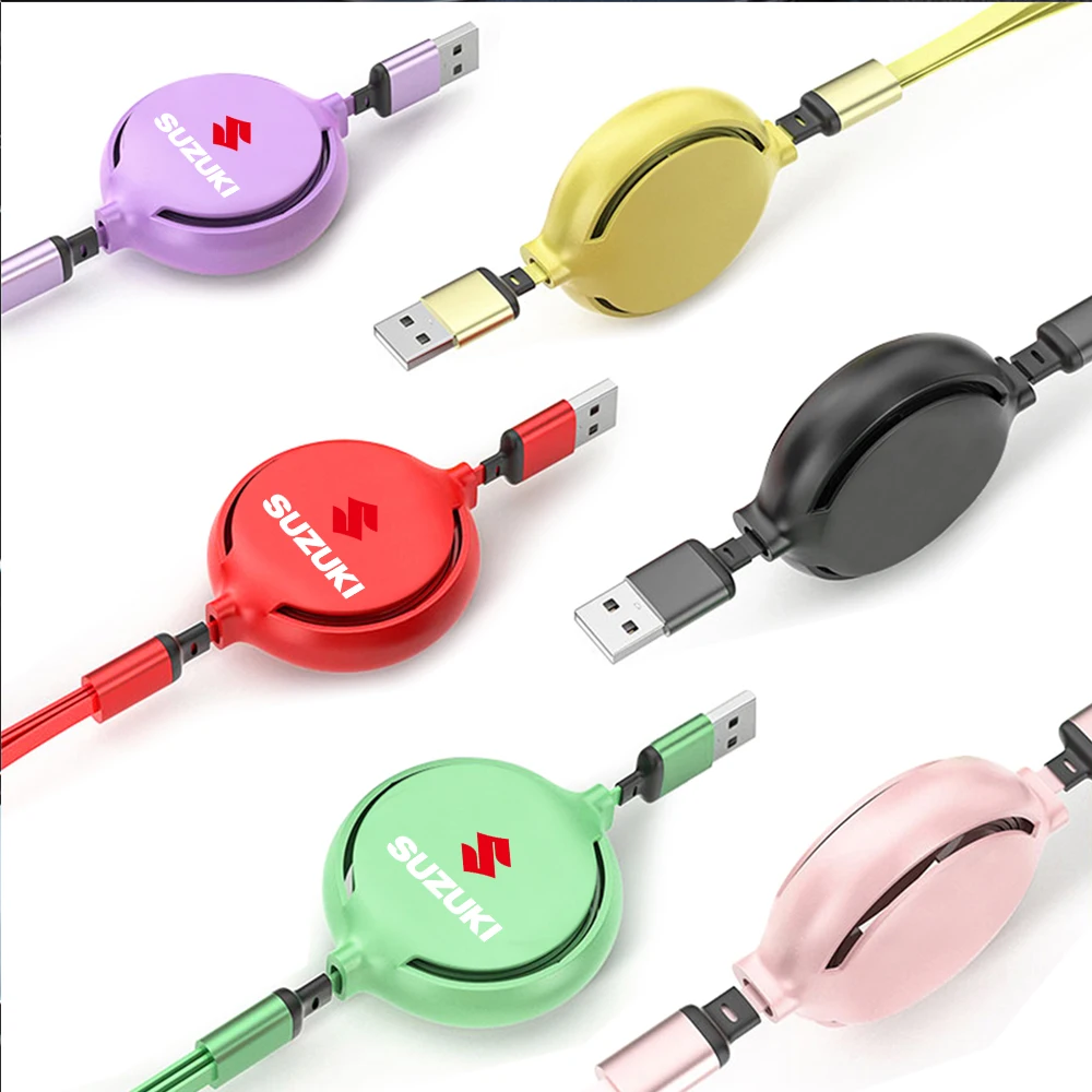 Фото Кабель для быстрой зарядки 3 в 1, шнур для зарядки нескольких USB для Suzuki Alto AX100 Liana Gsxr 600 750 Celerio Cross Grand Vitara Liana №3