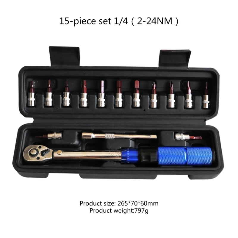 15 шт. регулируемый динамометрический ключ набор для ремонта велосипедов