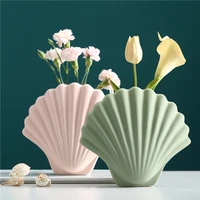 abstract art shell vase ceramic flower pot desktop vase decorative vase ornaments planter vases for plants wedding decor