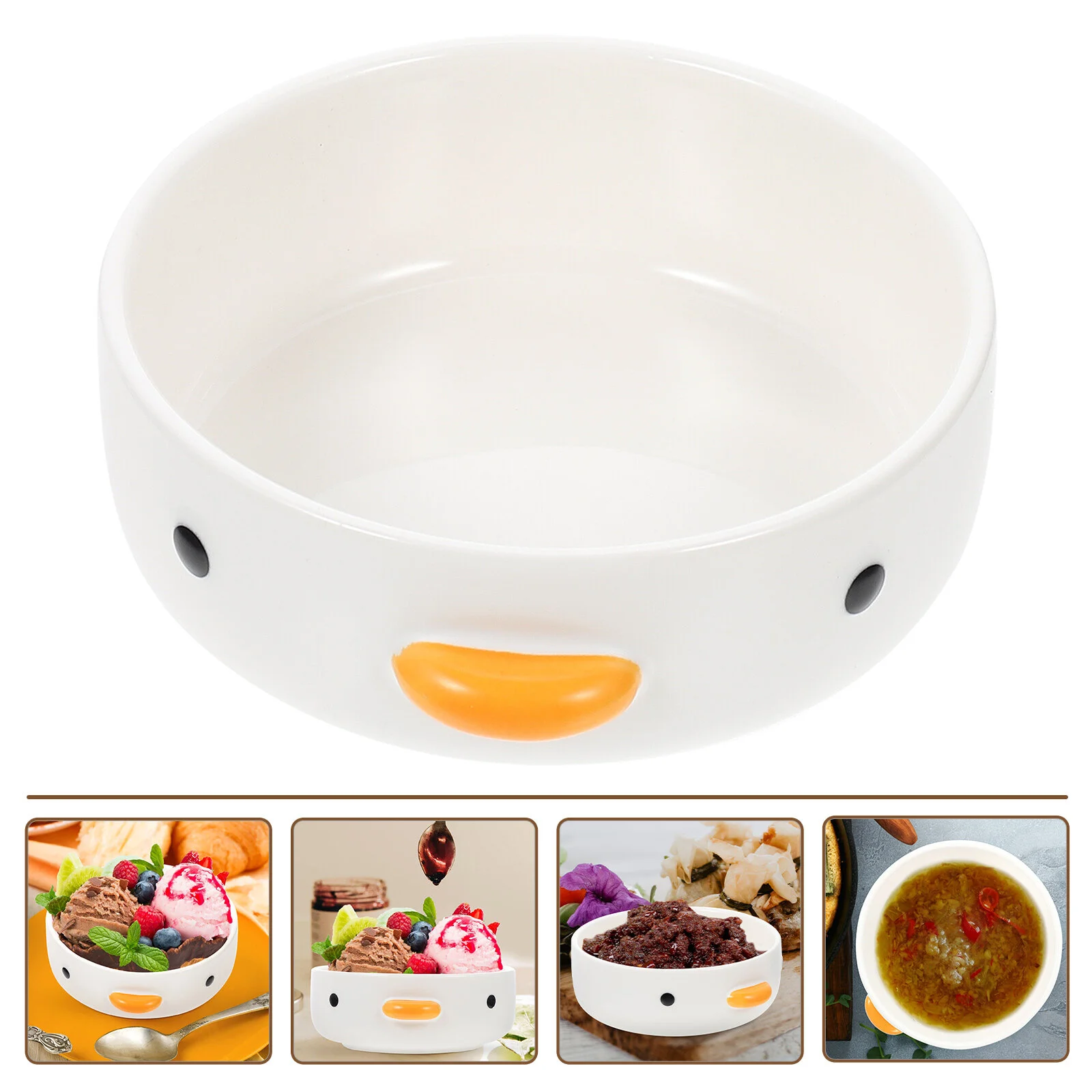 

Ice Cream Cup Multi-function Bowl Chick Design Snacks Serving Dessert Container Home