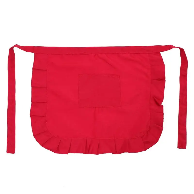 

Практичный красный фартук из хлопка