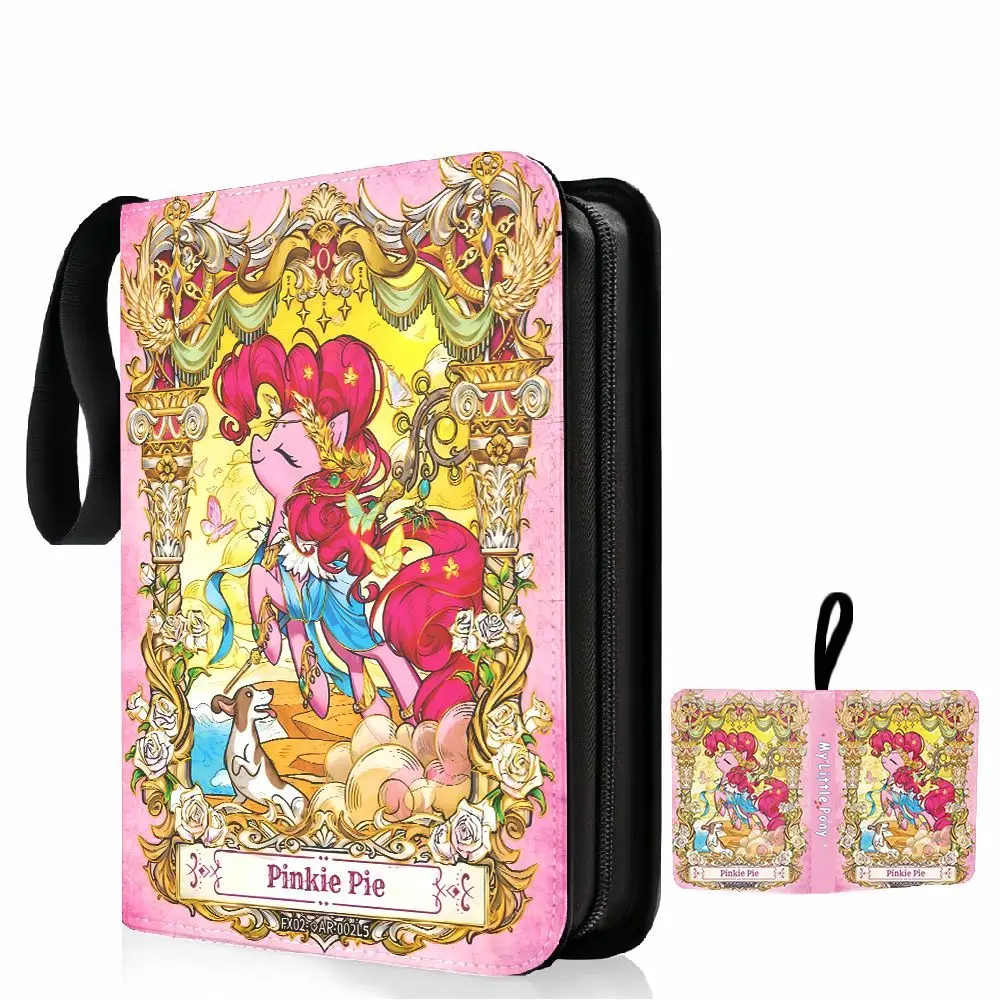 Фото Аниме My Little Pony, альбом для карт, папка для книг, 400-900 шт., слоты для карт, коллекции, молния, двойной карман, держатель для карточек на молнии №4