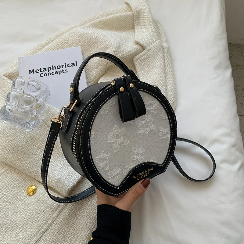 

Модная круглая сумка, винтажная сумка через плечо для женщин, клатч, кошельки, сумка через плечо из искусственной кожи, женские дизайнерские...