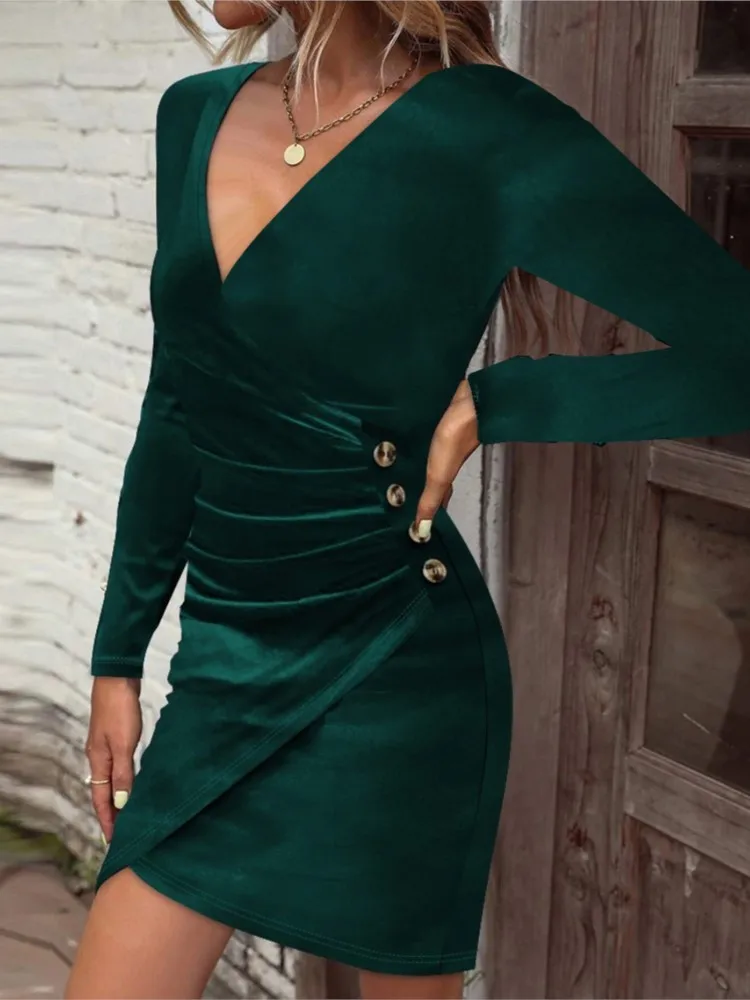 Элегантное женское облегающее бархатное платье соблазнительное мини-платье с