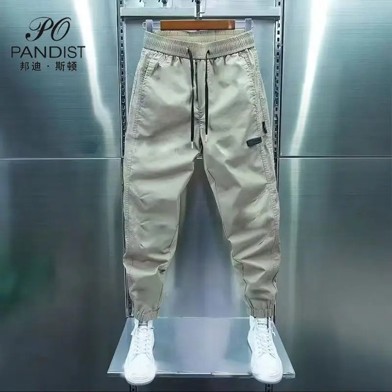 Модные корейские теплые бархатные брюки-султанки с эластичным поясом на осень и