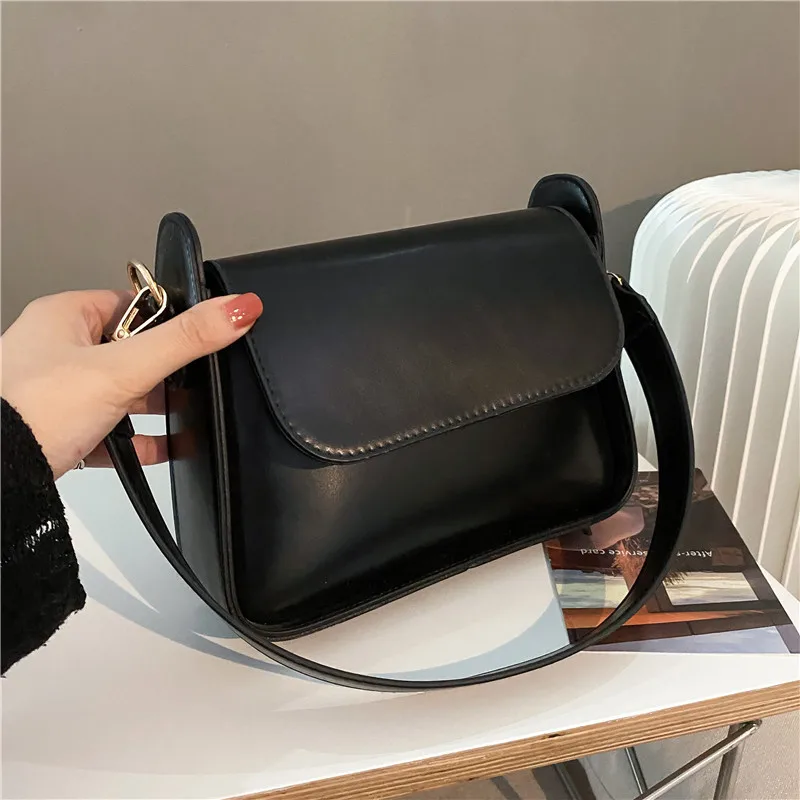 Luxury Crossbody PU Leather Solid Color Shoulder Bags For Women Satchels Hot Clutch Small Handbag Purse For Female Totes