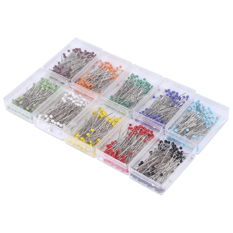 1000 шт. длинные разноцветные булавки для швов и рулетки шитья квилтинга