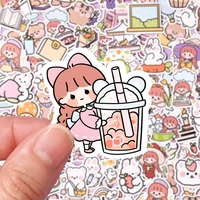 300 hand account stickers boxed cartoon cute girl heart single girl small pattern stickers ins wind diy decoration materials