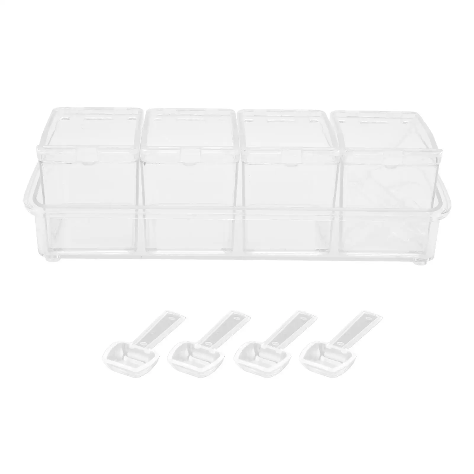 Банка для приправ с 4 отделениями — стильная кухонная коробка хранения