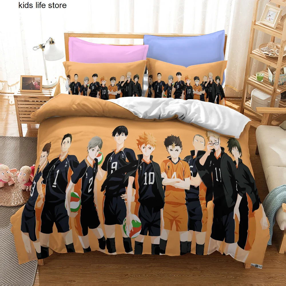 Haikyuu!! Bedding Set Single Twin Full Queen King Size Volleyball boy Bed Aldult Kid Bedroom Duvetcover Sets 3D Print 012 - купить по