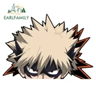 Автомобильные наклейки EARLFAMILY, виниловые наклейки, 13 см, для My Hero Academia, Bakugo Peeker, смешные наклейки
