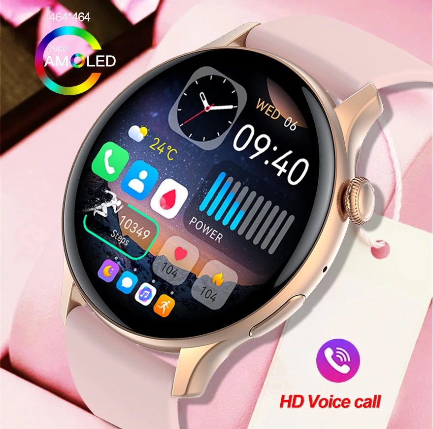 

Смарт-часы SACOSDING женские, 466*466 AMOLED, экран 1,43 дюйма HD, функция Bluetooth