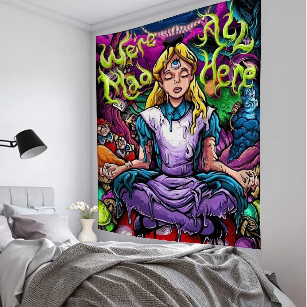 

Настенный гобелен в стиле арт-деко с интересными изображениями