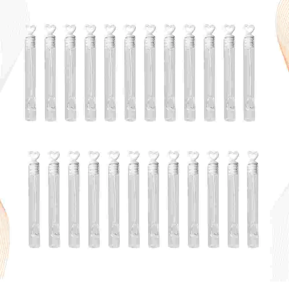 

24 Bubble Wand Empty Bubble Bottles Heart Bubble Wands For Birthday Party Wedding Outdoor Activity Bathroom Bath Bubbles