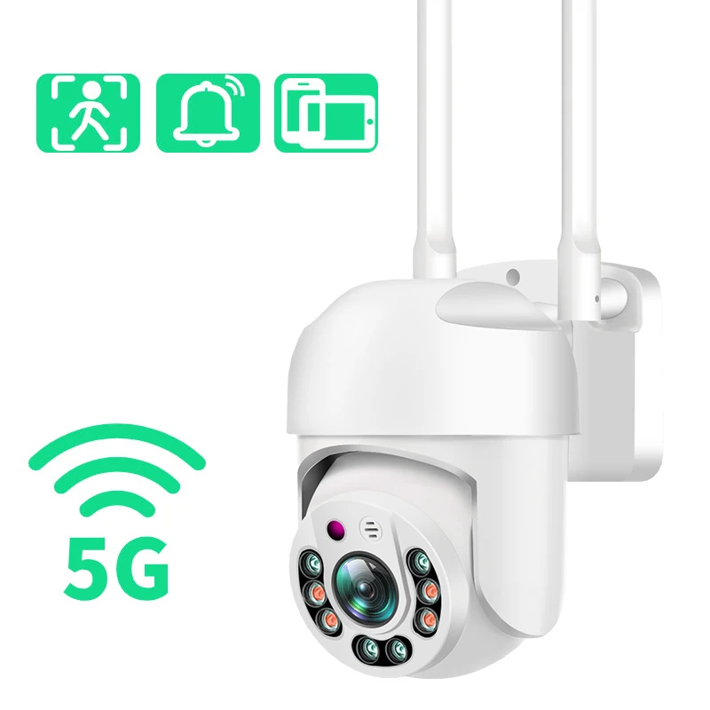

5G IP Camera Wifi PTZ 1MP Outdoor AI Human Detect Mini Camera H.264 P2P Audio Security CCTV Surveillance TUYA Night Version