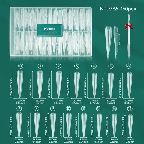 Nailpop формы для ногтей-бабочек 150 шт.