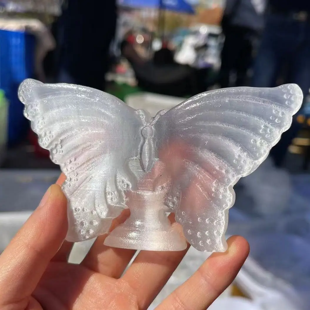 

Selenite Butterfly Clear Selenite Crystal Gypsum Reiki Healing Energy Adornment Minerals Wholesale