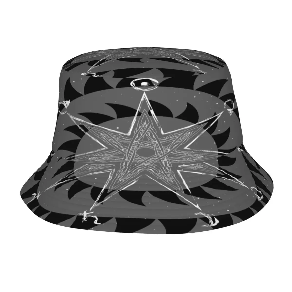 

Панама с абстрактной гептаграммой и семью планетами для мужчин и женщин, модная шапка для отдыха на открытом воздухе, путешествий, летняя, 2023