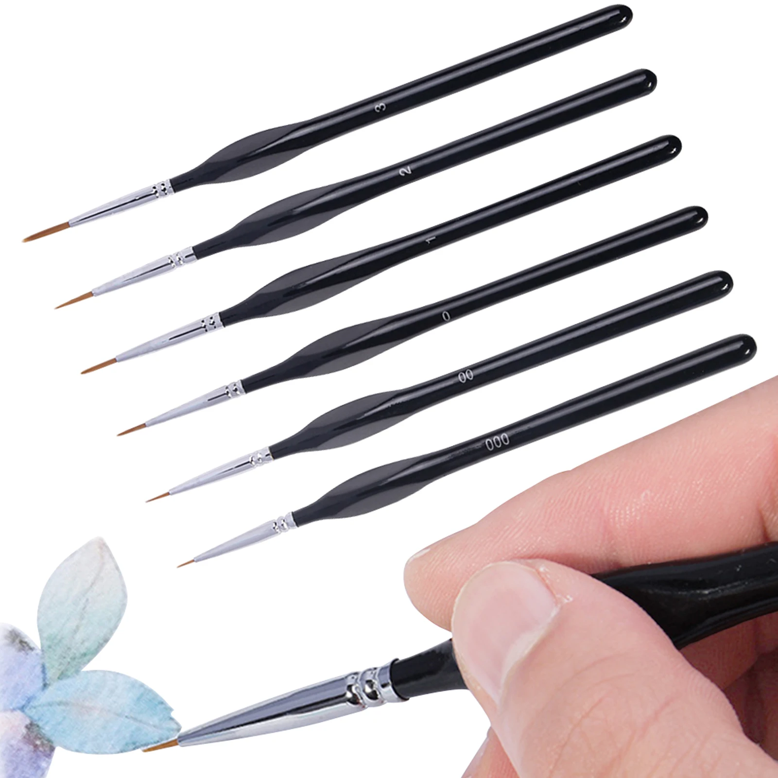 

Кисть для дизайна ногтей водостойкая, стойкая к ржавчине, 6 шт.