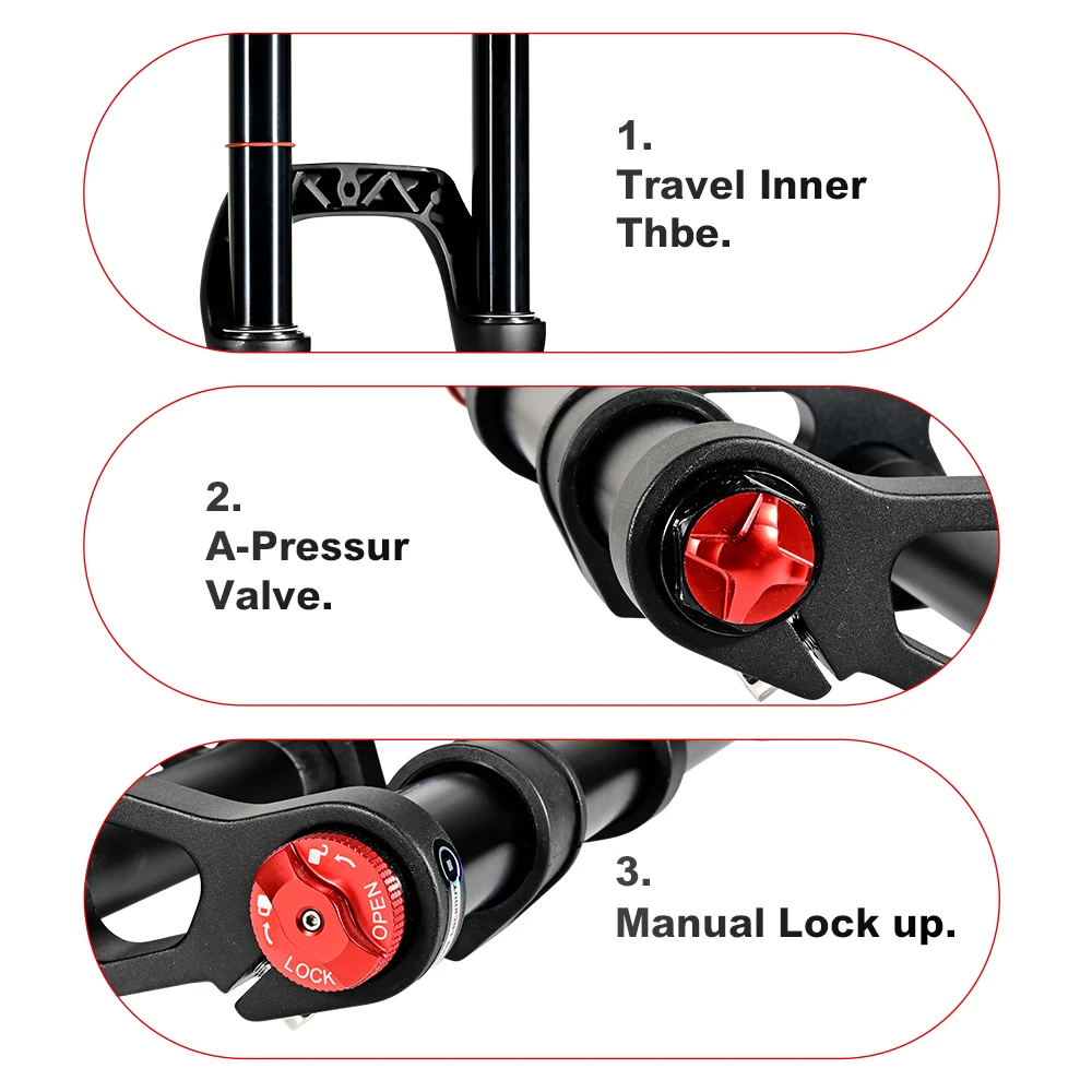 20 26-дюймовая вилка для электронного велосипеда зимняя с двойным плечом дюймов * 4 0