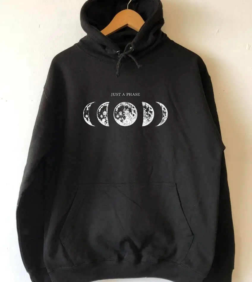 

Moon Pattern Autumn and Winter Hooded Sweater Printing Fashion All-match Personality Trend