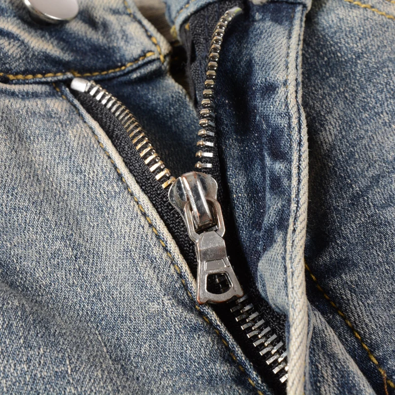 Fashion Designer Men Jeans Retro Stretch Slim Fit Patched Ripped Jeans Men Hole Trousers Streetwear Hip Hop Brand Pants Hombre