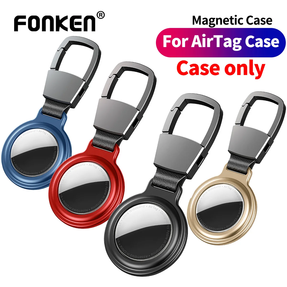 Магнитный металлический чехол для Apple Airtag роскошный поглощающий корпус с