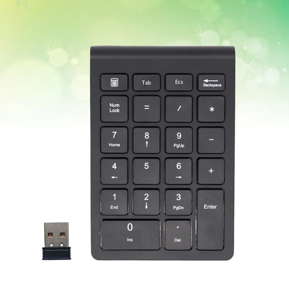 

1 шт. USB цифровая клавиатура 2,4G беспроводной 22-клавишный нумератор без (черный)