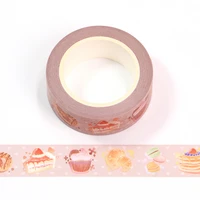 1pc 15mm10m happy easters day pink cake decorative washi tape scrapbooking masking tape stationery office supplies