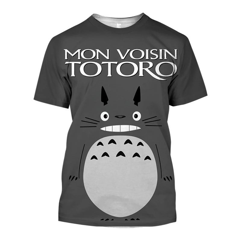 

Fashion Cartoon Anime T-Shirts 3D Printing Totoro Pattern Men's and Women's Short Sleeve Tees Casual O-neck Loose Children Tops