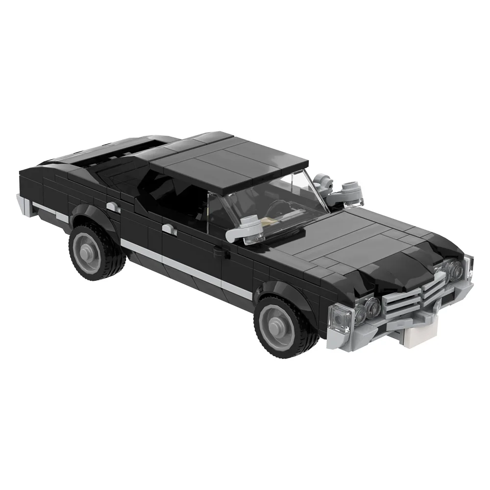 Фото MOC Сверхъестественное Impala, модель автомобиля, строительные блоки, фильм «Сверхъестественное», 1967, Chevroleted Impala, черный автомобиль, кирпичная игрушка, подарок для взрослых №3