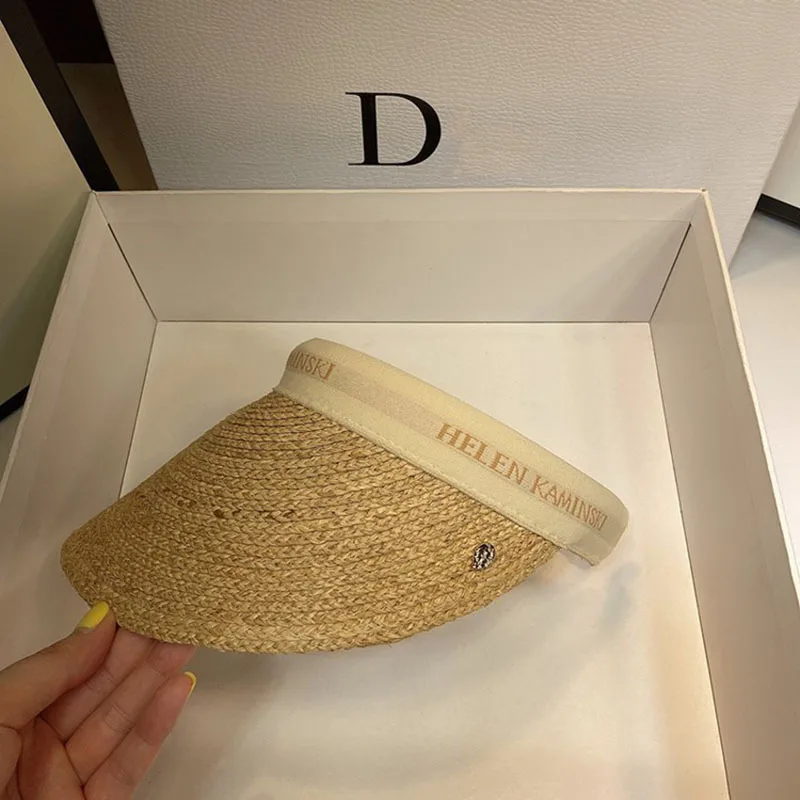 Женская Соломенная Панама из рафии летняя шляпа от солнца для занятий спортом на