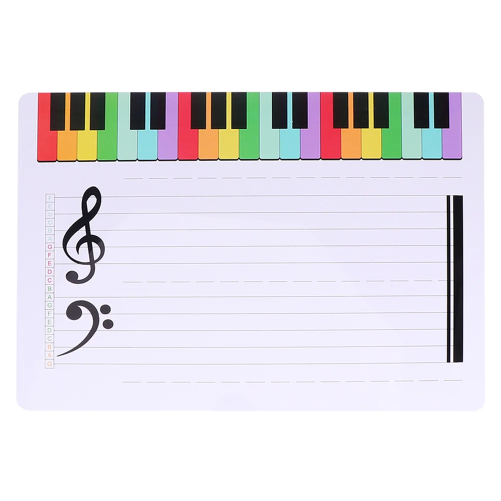

Exercise Board Erasable Whiteboard Note Teaching Practice Tool Plastic Portable Stave Staff Piano Notation Cards