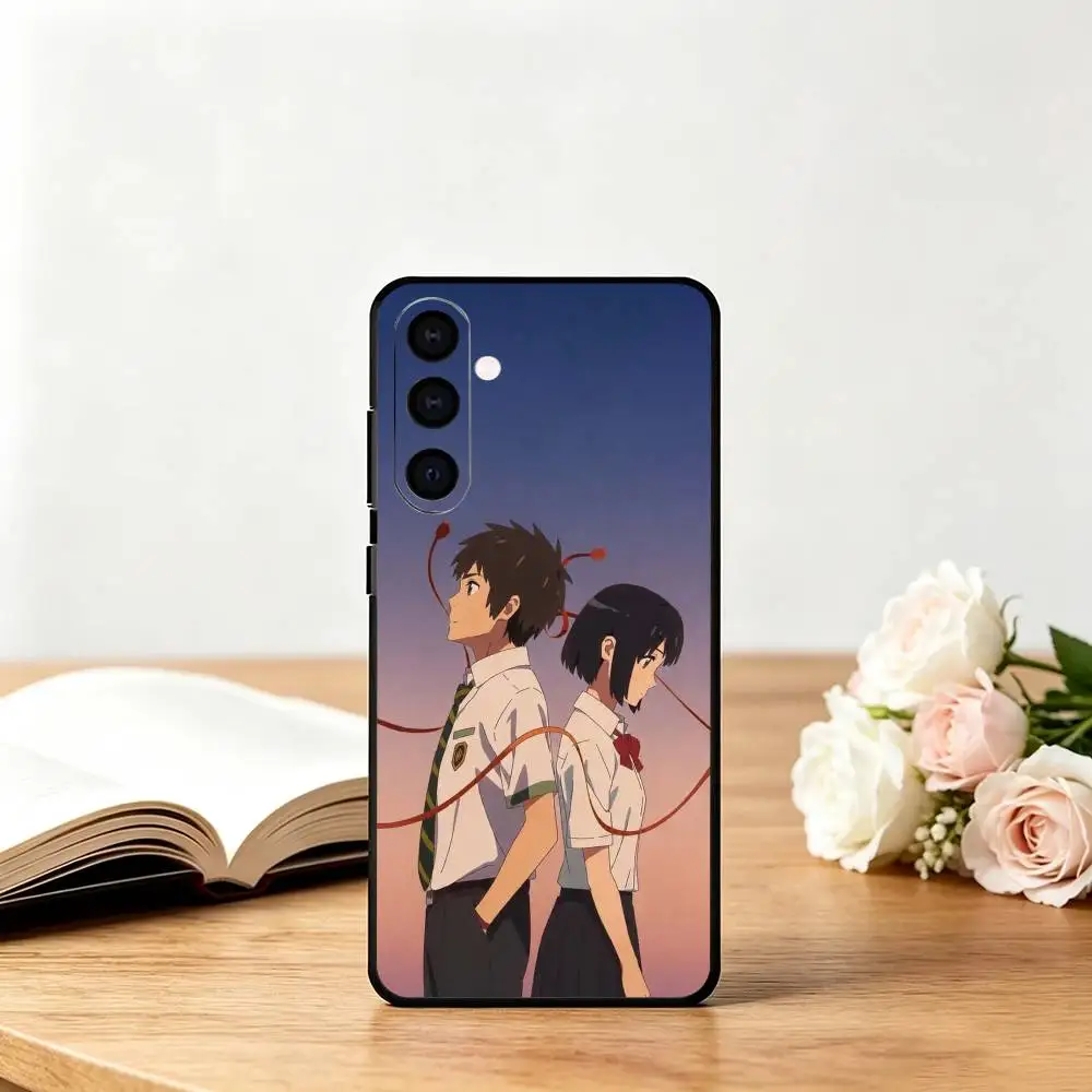 Фото Чехол для телефона Anime Your N-Name Kimi no na wa для Samsung Galaxy A73, A72, A71, A70, A53, A52, A51, мягкий силиконовый черный чехол №5