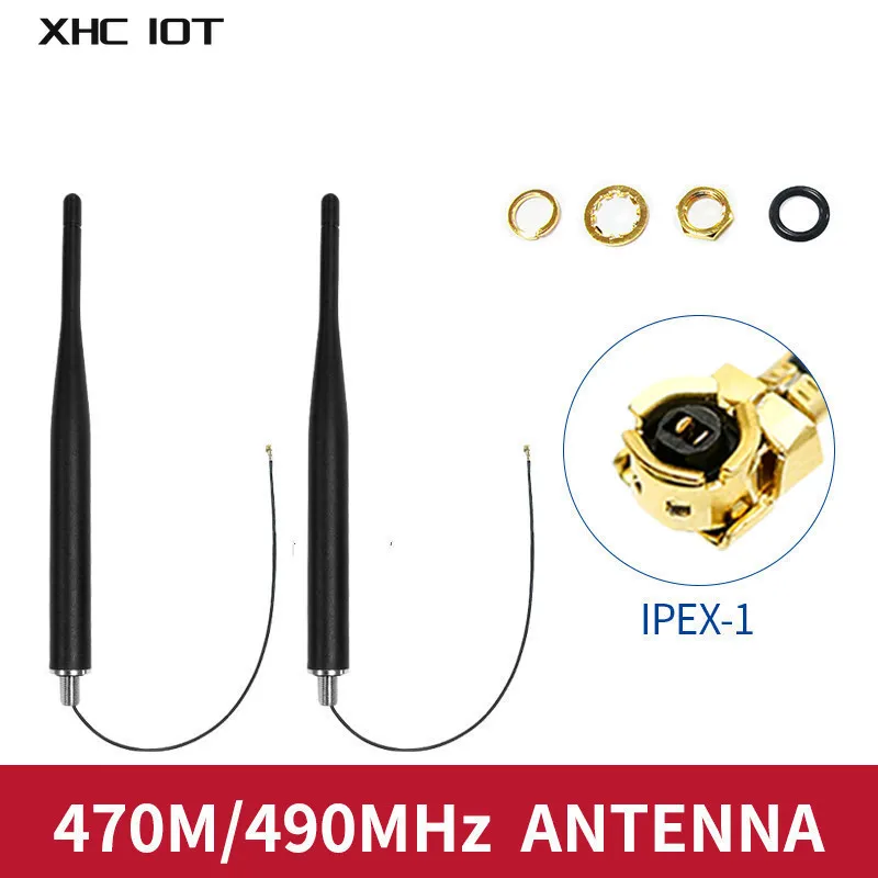 

470MHz 490MHz SMA Omni High Gain Antenna IPEX XHCIOT for Outdoor Use with Screw Sucker Antenna for Wireless Module Modem