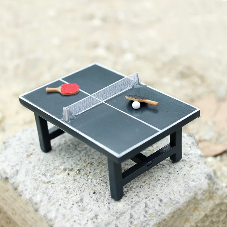 

Dollhouse Table Tennis Table Ornament Funny Simulation Ping Pong Paddle Miniatures Figurine Desktop Decoration Personalized Gift