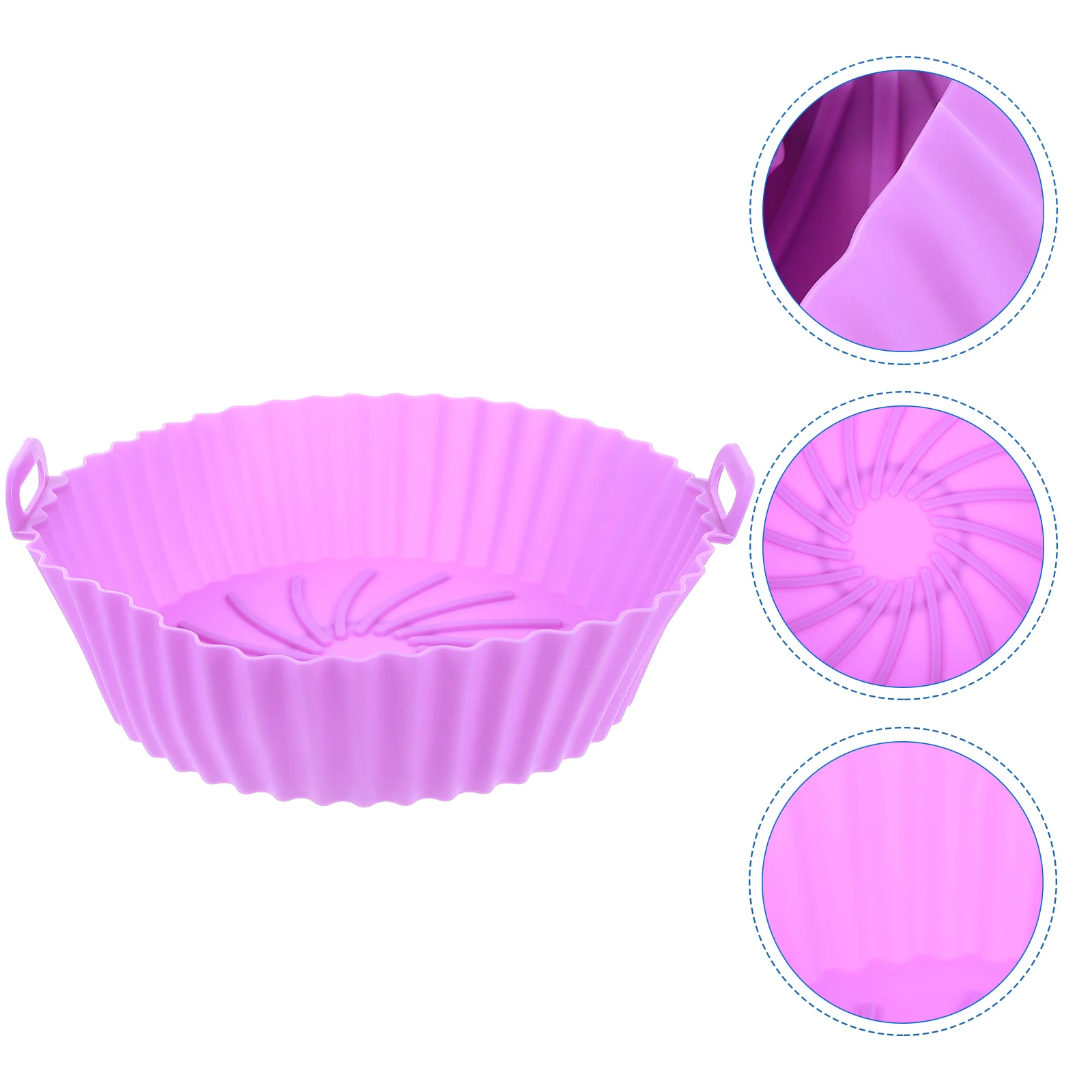 

Baking Roasting Air Fryer Liner Silicone Air Fryer Reusable Liner Air Fryer Basket Liner for House Air Fryer