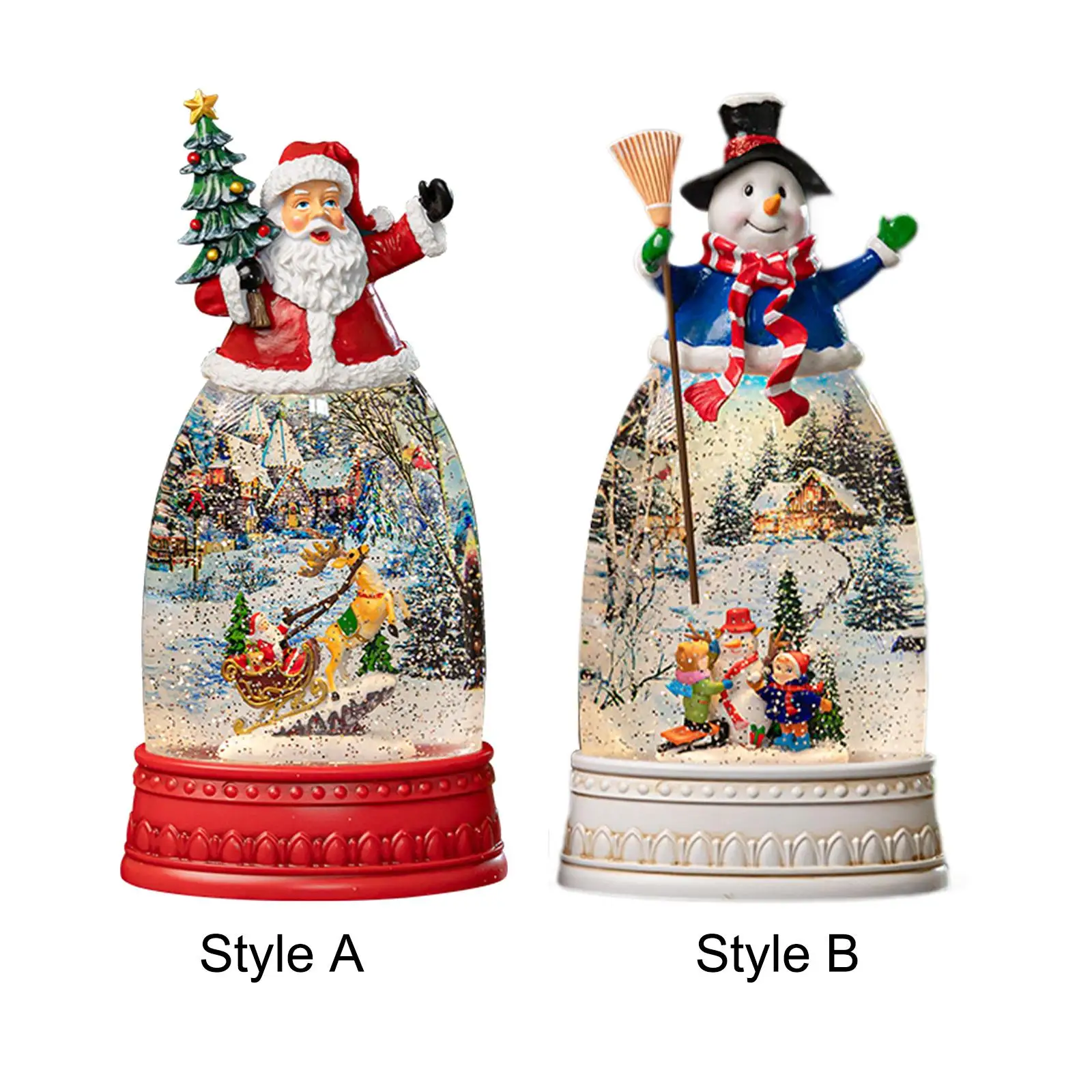 Рождественский снежный шар со светом подарок Центральная часть стола