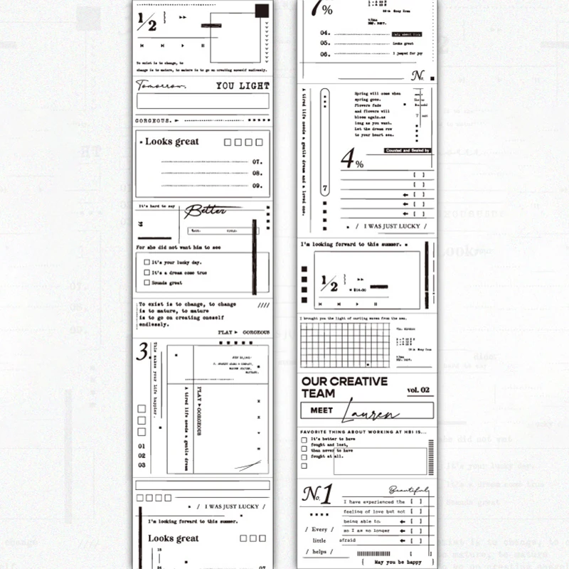 

Бумага Mr. Paper, 5 стилей, 200 см/рулон, белая Крафтовая бумажная лента, декоративная наклейка «сделай сам» для скрапбукинга и коллажа