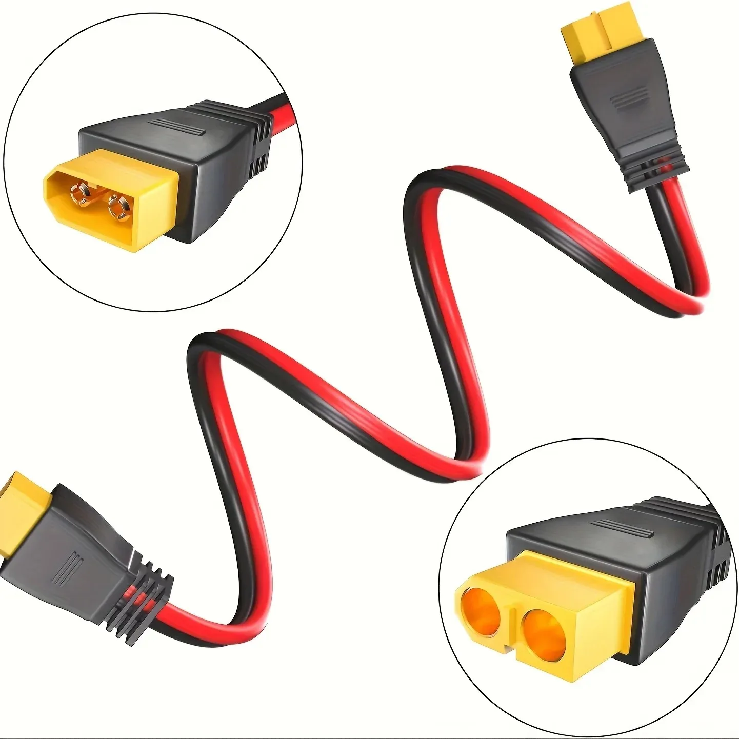Фото Кабель для зарядки 6м 3м 12AWG с разъемами XT60 (мужской) и XT60 (женский) для ALLPOWERS R600 R1500 R2500, Ecoflow River Delta и др. Солнечный генератор №3