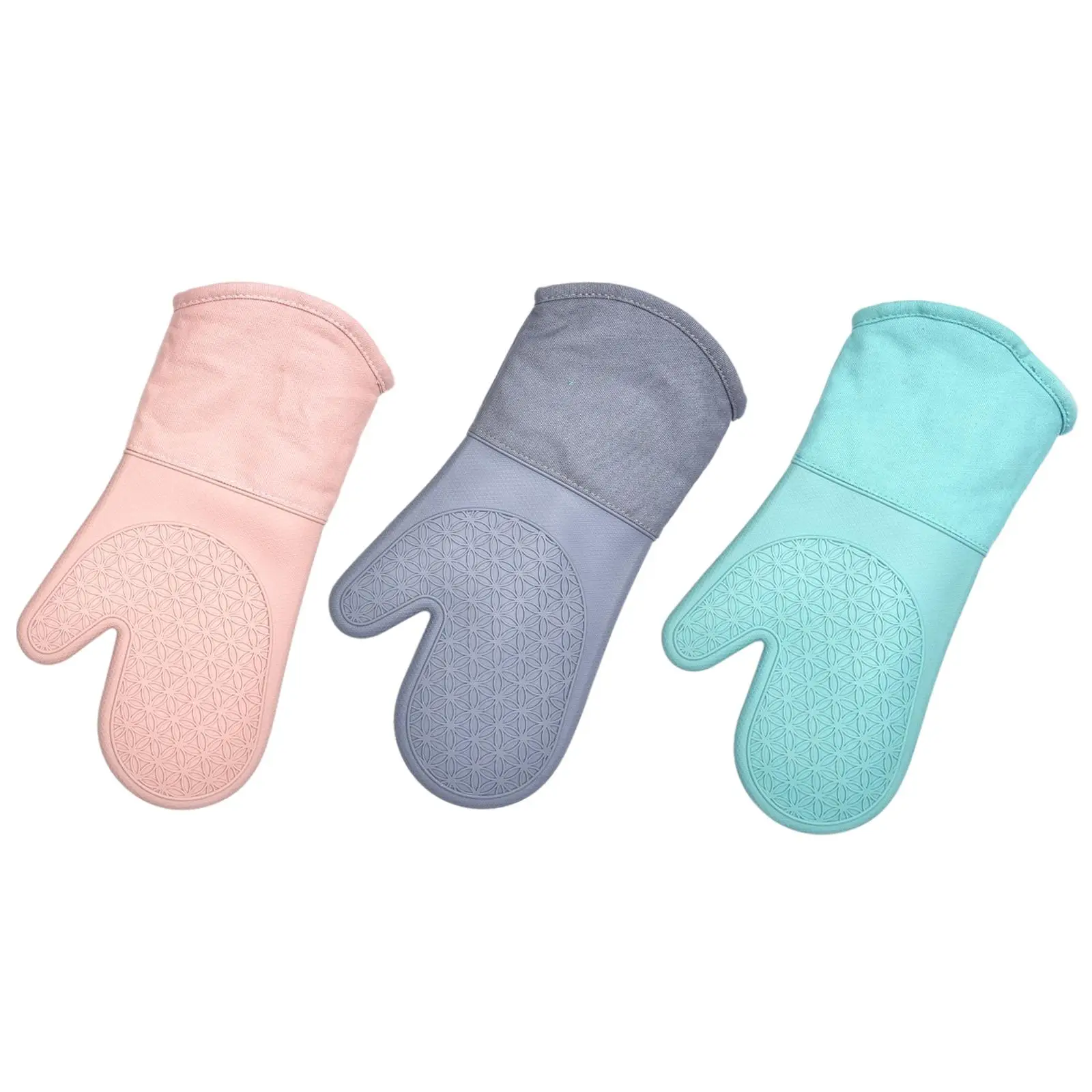 

Термостойкие перчатки для духовки, Нескользящие, с хлопковой подкладкой, термоизолированные, водонепроницаемые, очень длинные силиконовые...