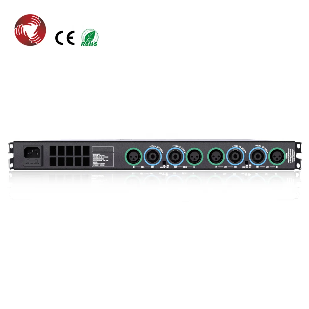 Усилитель мощности класса D 4 канала 600 Вт 1u цифровые профессиональные