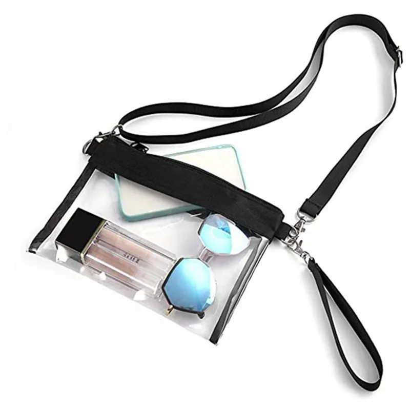 

Прозрачная сумка-кошелек через плечо, сумка-мессенджер с регулируемым ремешком для концертов, фестивалей, хит продаж