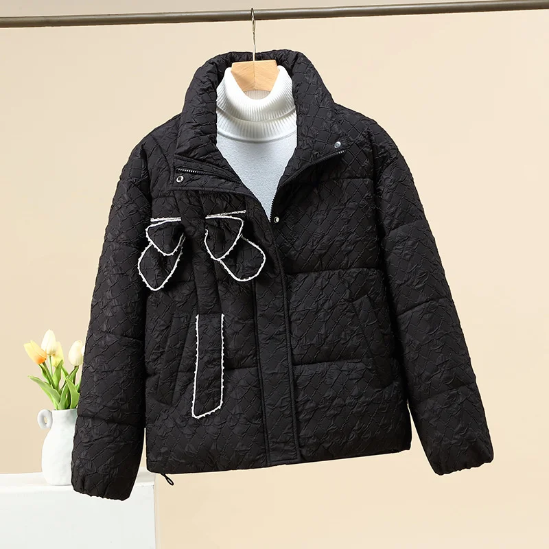2023  Women's Parkas Winter Jacket Thick Cotton Padded Standing Collar Long Sleeve Jacket Coat Women's Loose Puffer Parka Coat