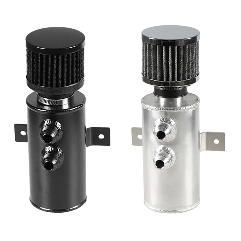 

Oil Catch Can Tank 2-Port Baffled Reservoir Breather Universal Reservoir 750ml Dropshipping
