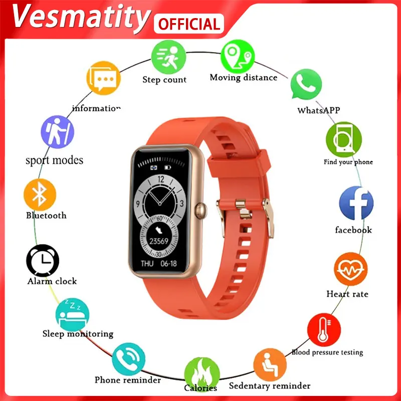 

2022 New Vesmatity X38 Smart Watch Women IP68 Waterproof Fitness Tracker Smartwatch Men 2021 Sport for IOS Androird Huawei PK